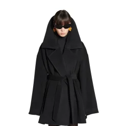 Women's High Collar Jacket in Black
