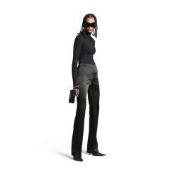 Women's High Waist Pants  in Black