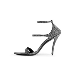 Women's Honey 110mm Sandal With Rhinestones in Black/grey