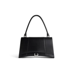 Women's Hourglass Hinge Medium Handbag in Black