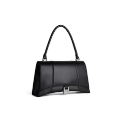Women's Hourglass Hinge Medium Handbag in Black
