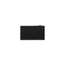 Women's Hourglass Long Coin And Card Holder in Black