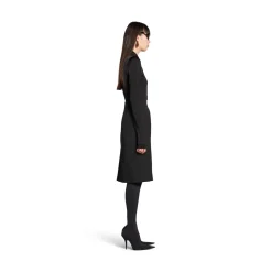 Women's Hourglass Midi Skirt in Black