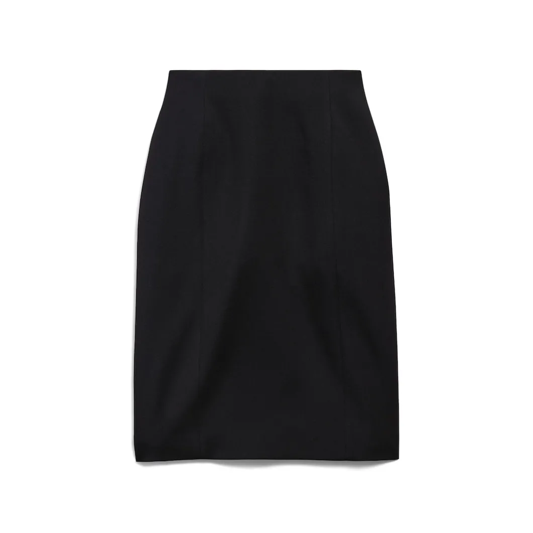 Women's Hourglass Midi Skirt in Black