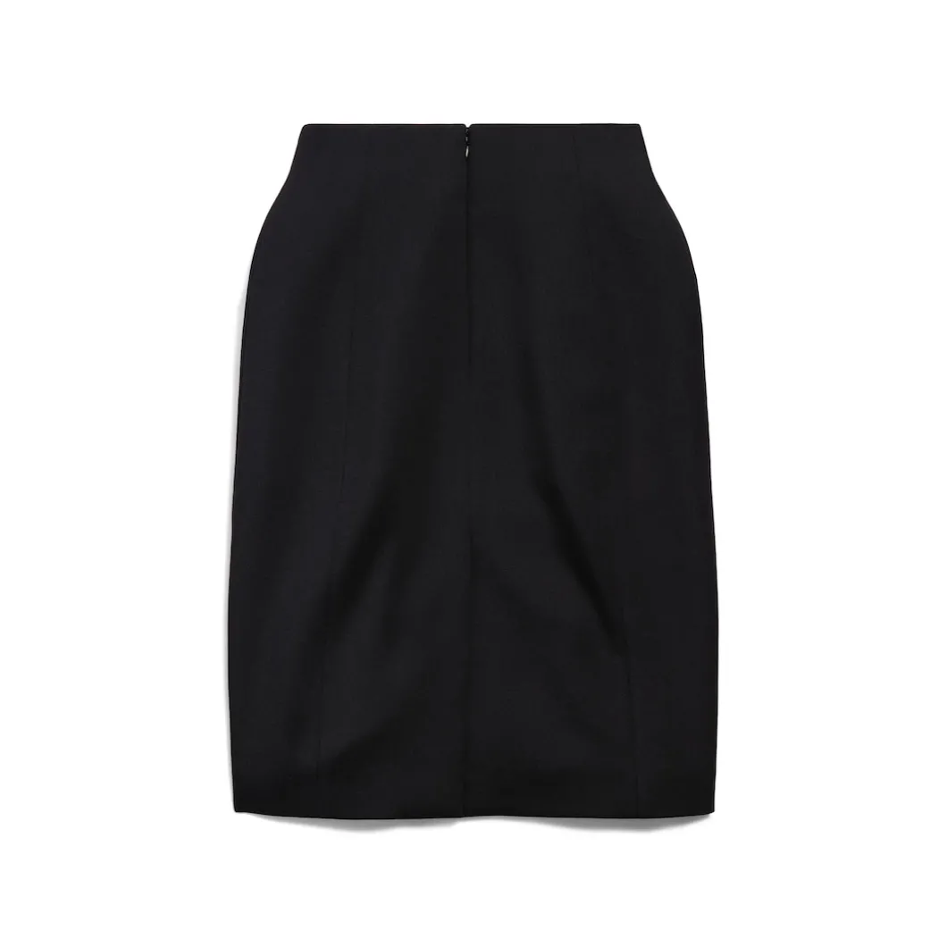 Women's Hourglass Midi Skirt in Black