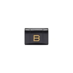 Women's Hourglass Mini Wallet in Black