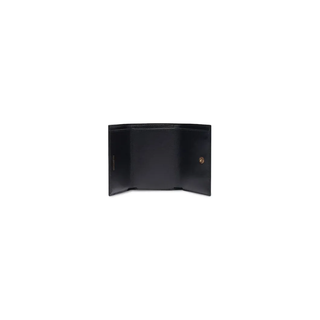 Women's Hourglass Mini Wallet in Black
