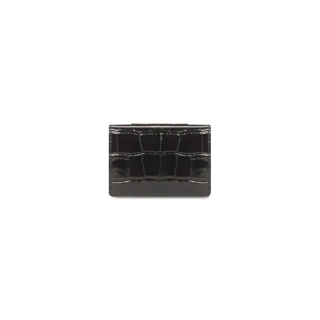 Women's Hourglass Mini Wallet in Black