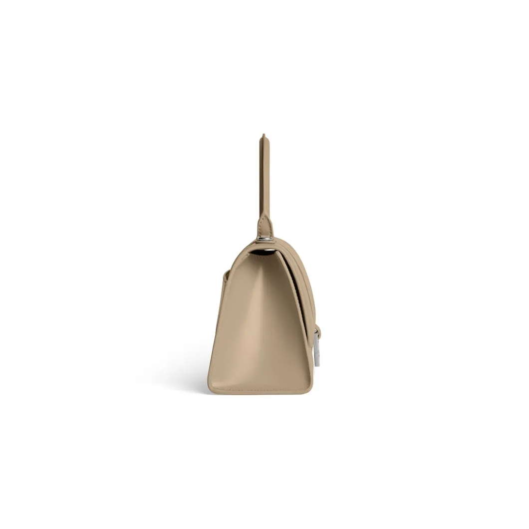 Women's Hourglass Small Handbag Box in Beige