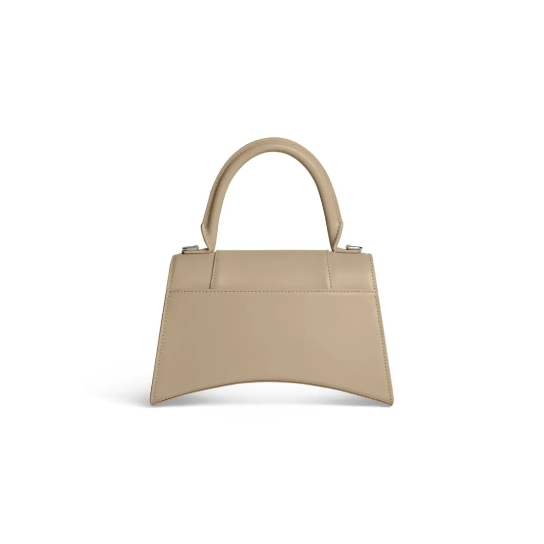 Women's Hourglass Small Handbag Box in Beige