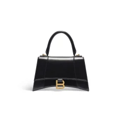 Women's Hourglass Small Handbag Box in Black