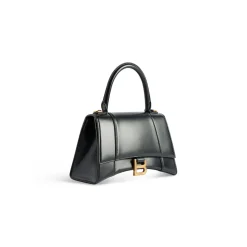 Women's Hourglass Small Handbag Box in Black
