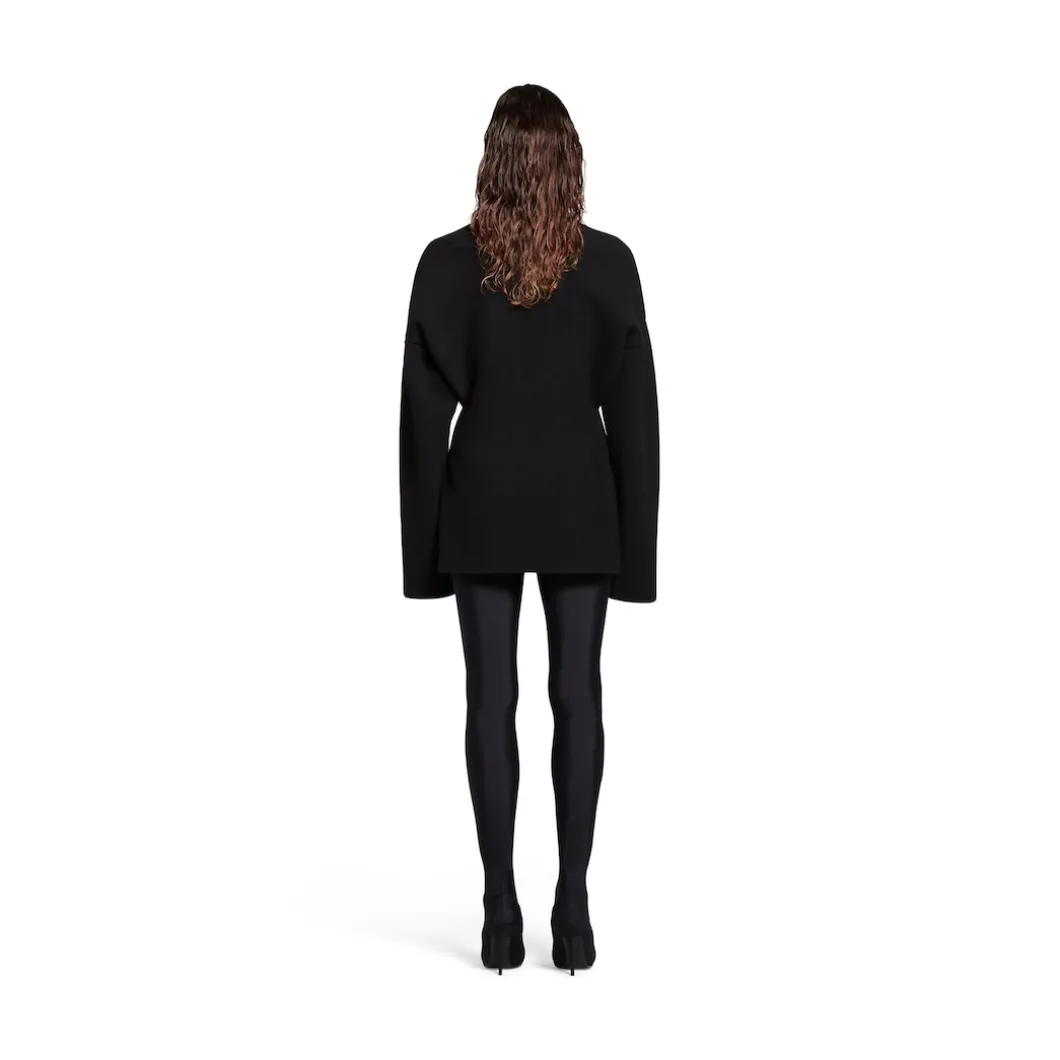 Women's Hourglass Turtleneck Sweater in Black
