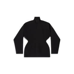 Women's Hourglass Turtleneck Sweater in Black
