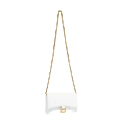 Women's Hourglass Wallet On Chain Box in White