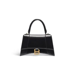 Women's Hourglass Wallet On Chain Box in Black