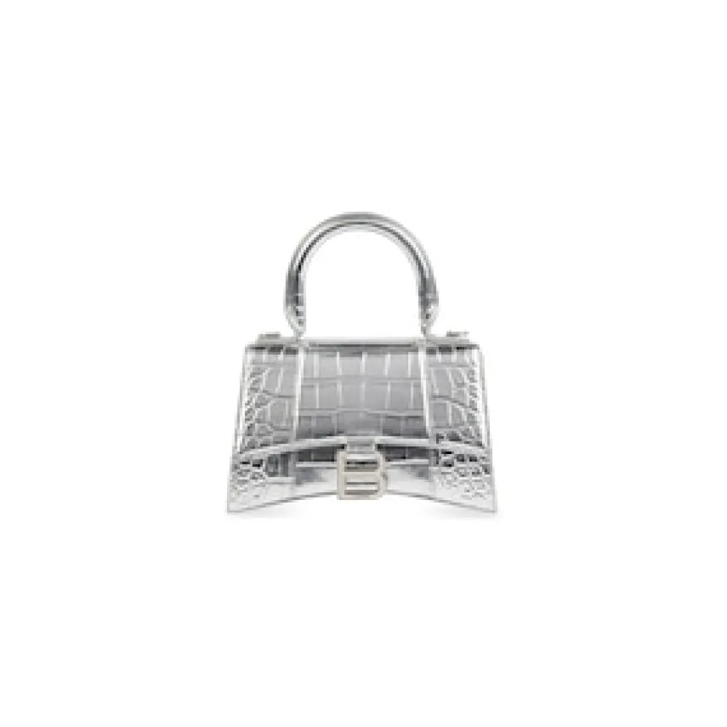 Women's Hourglass Wallet On Chain in Silver