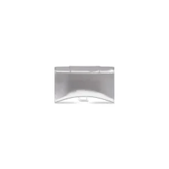 Women's Hourglass Wallet On Chain Mirror Effect in Silver