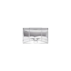 Women's Hourglass Wallet On Chain Mirror Effect in Silver