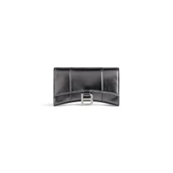 Women's Hourglass Wallet On Chain Metallized in Grey