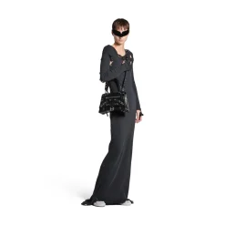 Women's Hourglass X Le Cagole Medium Handbag in Black