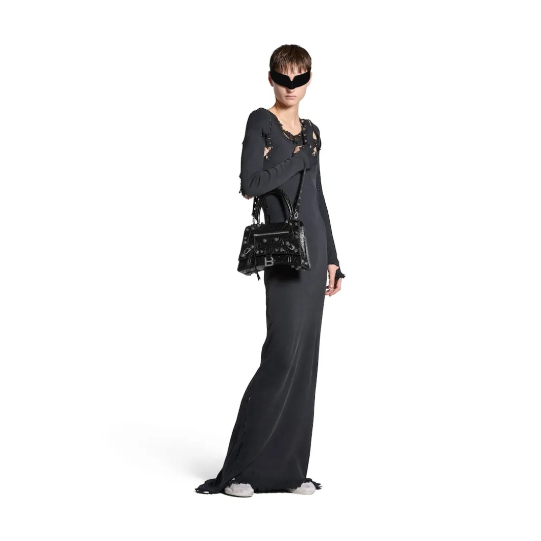 Women's Hourglass X Le Cagole Medium Handbag in Black