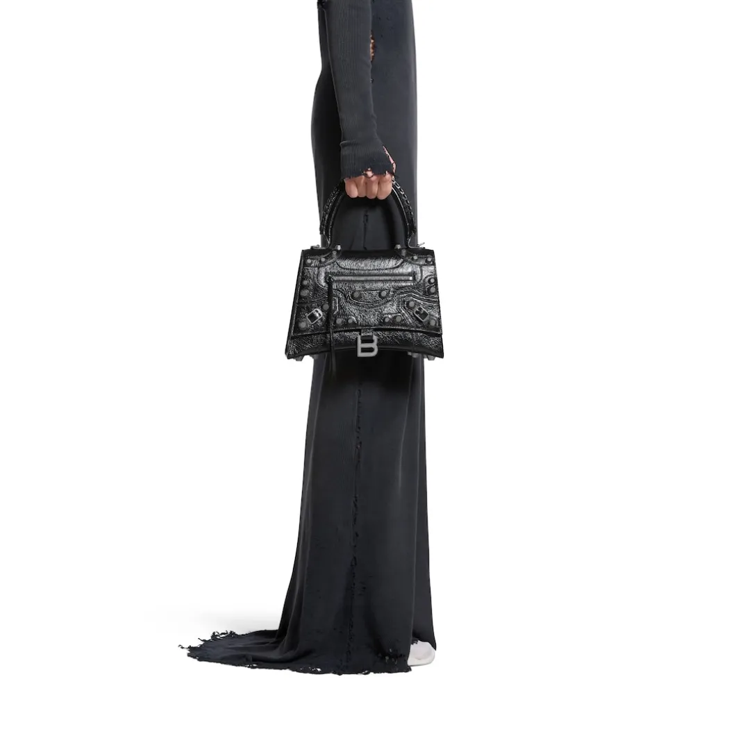Women's Hourglass X Le Cagole Medium Handbag in Black