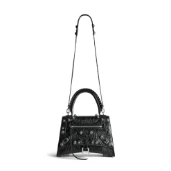 Women's Hourglass X Le Cagole Medium Handbag in Black