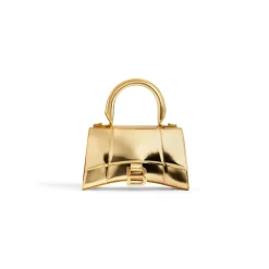 Women's Hourglass Xs Handbag Mirror Effect in Gold