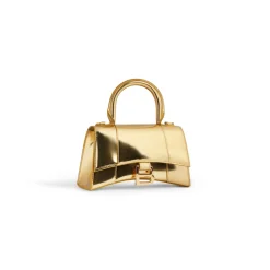 Women's Hourglass Xs Handbag Mirror Effect in Gold