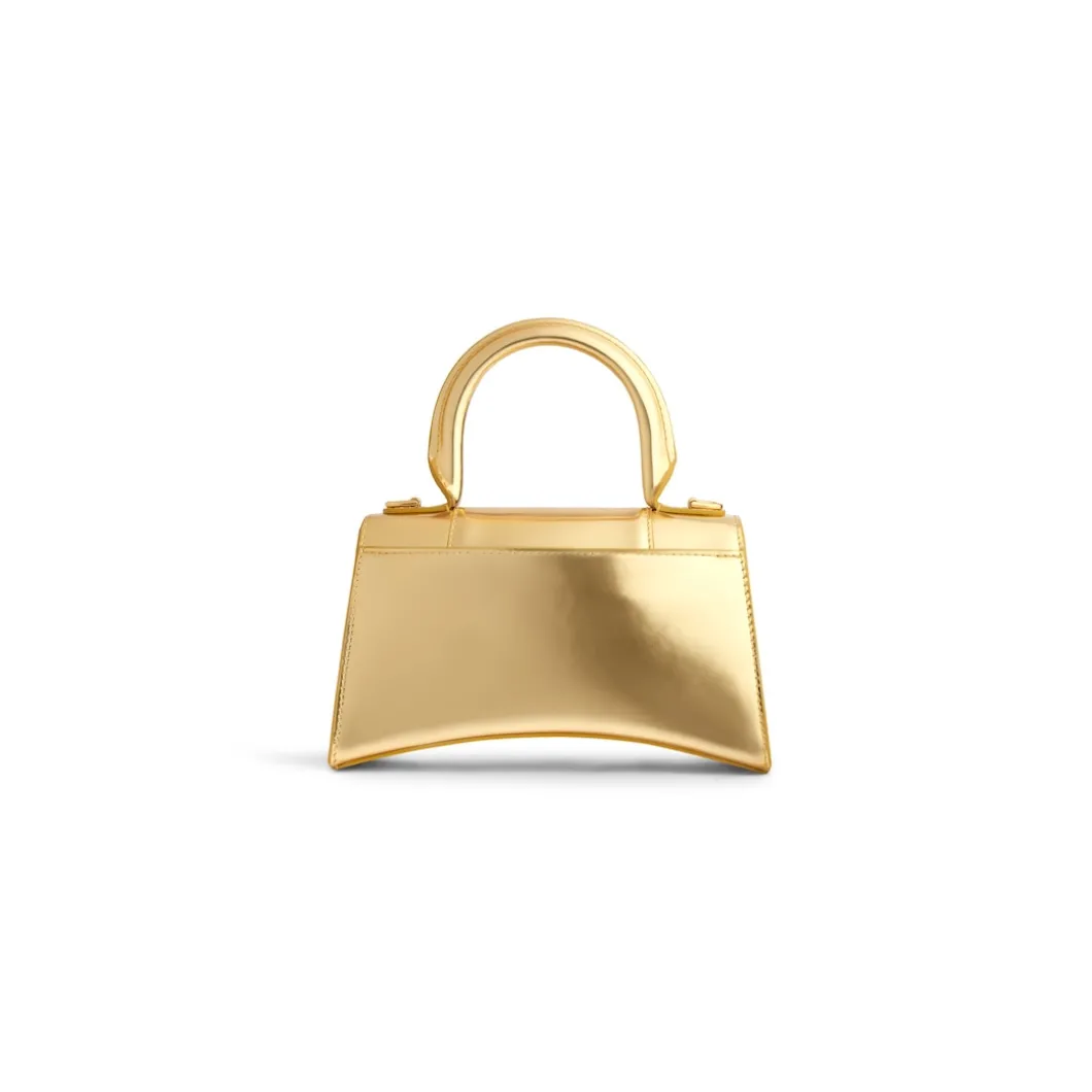 Women's Hourglass Xs Handbag Mirror Effect in Gold