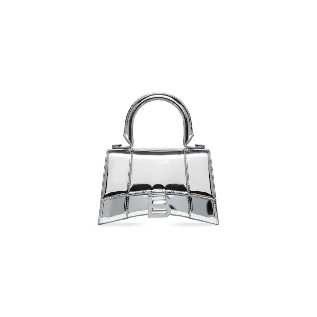 Women's Hourglass Xs Handbag Mirror Effect in Silver