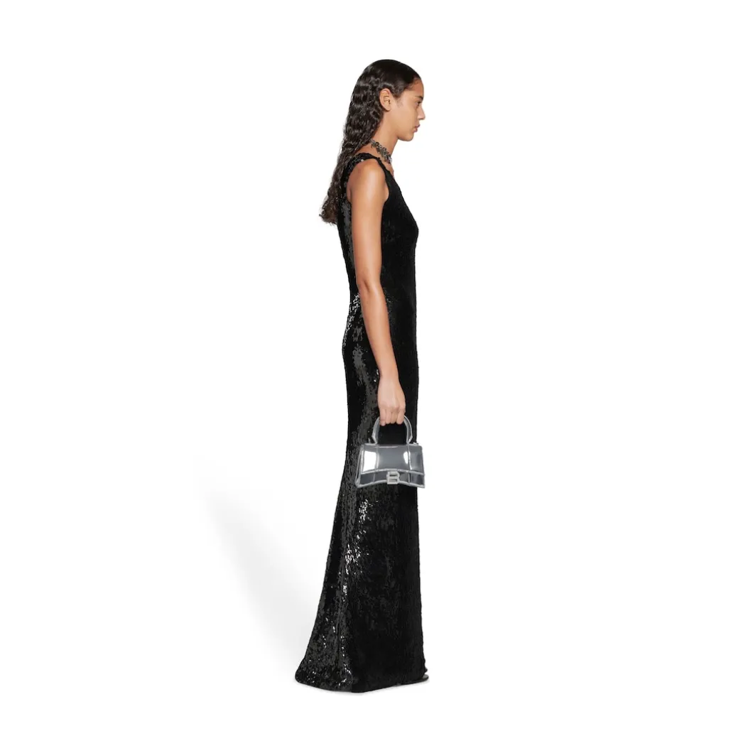 Women's Hourglass Xs Handbag Mirror Effect in Silver