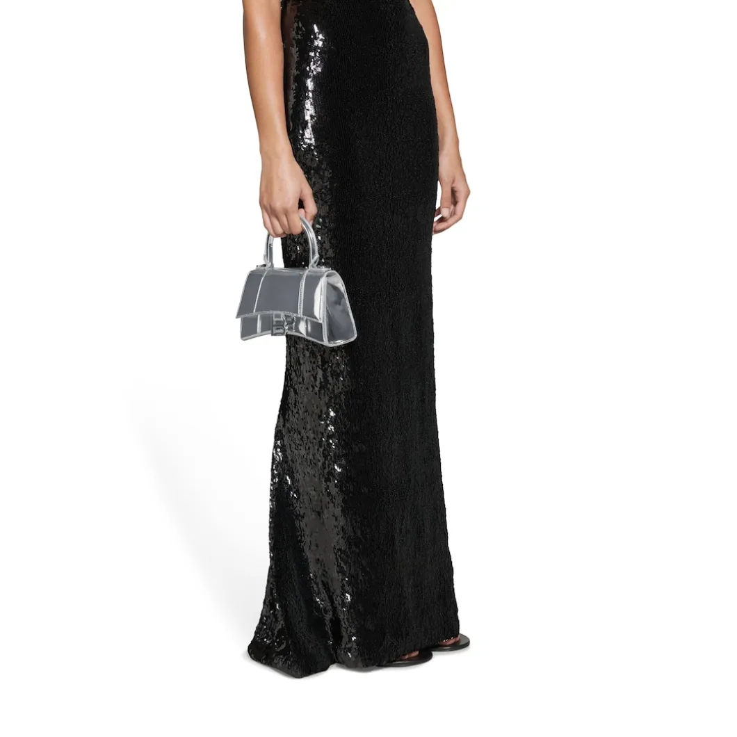 Women's Hourglass Xs Handbag Mirror Effect in Silver