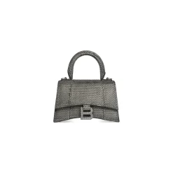 Women's Hourglass Xs Handbag With Rhinestones  in Grey