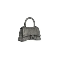 Women's Hourglass Xs Handbag With Rhinestones  in Grey