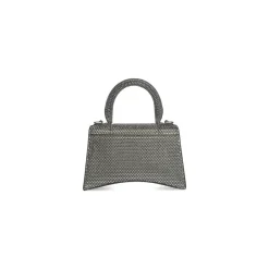 Women's Hourglass Xs Handbag With Rhinestones  in Grey