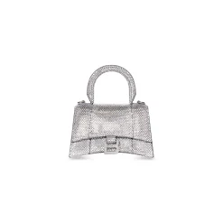 Women's Hourglass Xs Handbag With Rhinestones in Grey