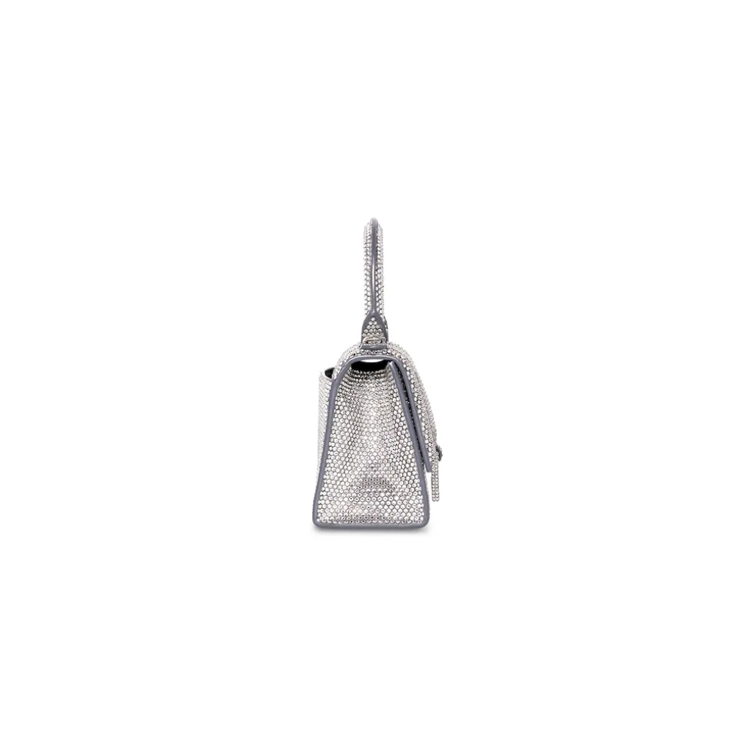 Women's Hourglass Xs Handbag With Rhinestones in Grey