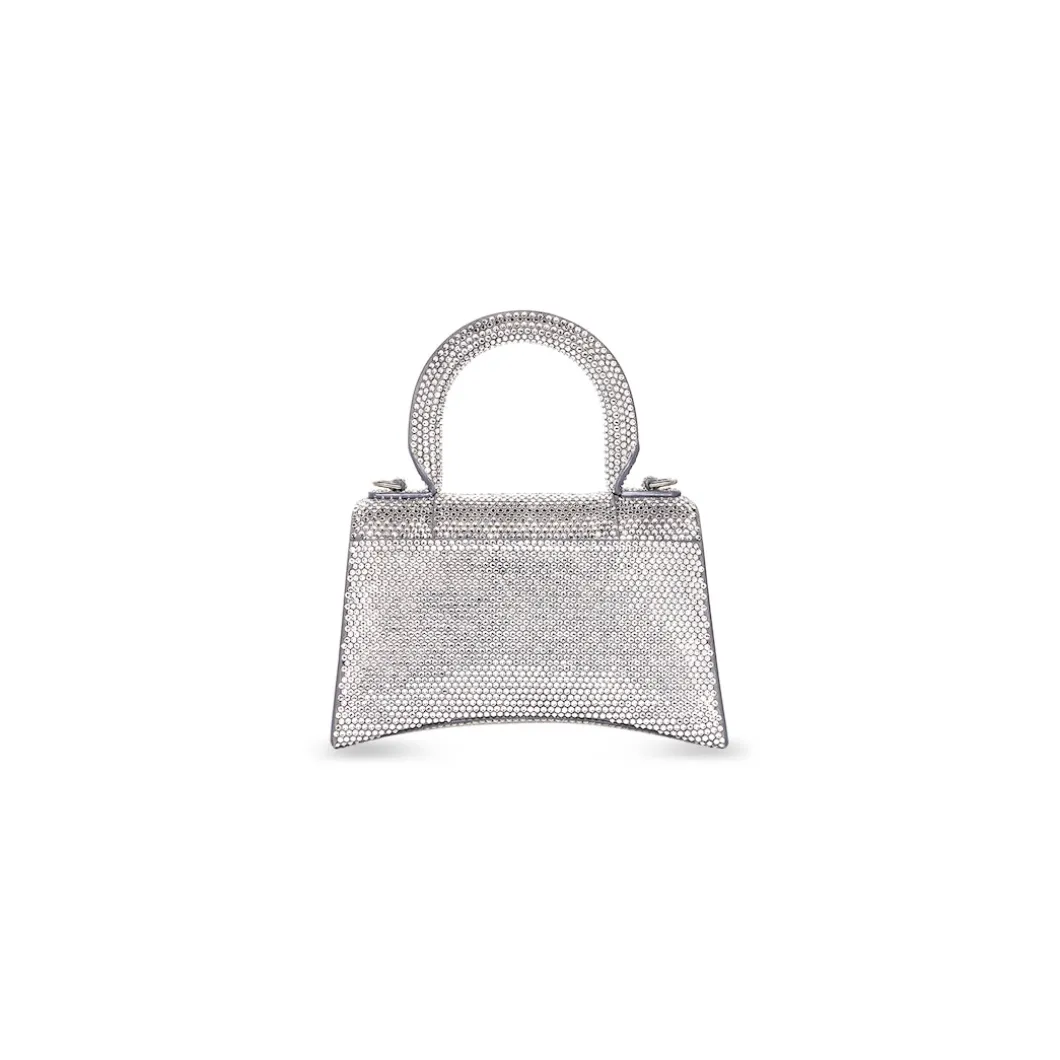 Women's Hourglass Xs Handbag With Rhinestones in Grey