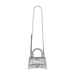 Women's Hourglass Xs Handbag With Rhinestones in Grey