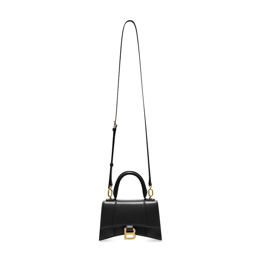 Women's Hourglass Xs Handbag Box in Black