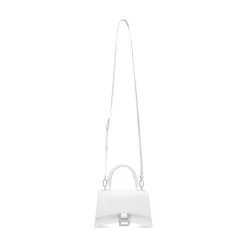 Women's Hourglass Xs Handbag Crocodile Embossed in White
