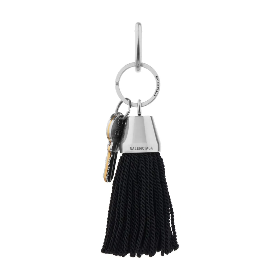 Women's Keychain Pompom in Black