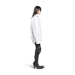 Women's Kick Collar Shirt Large Fit in White
