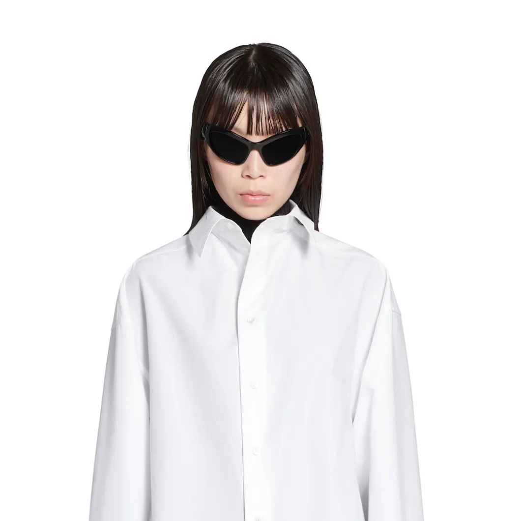 Women's Kick Collar Shirt Large Fit in White