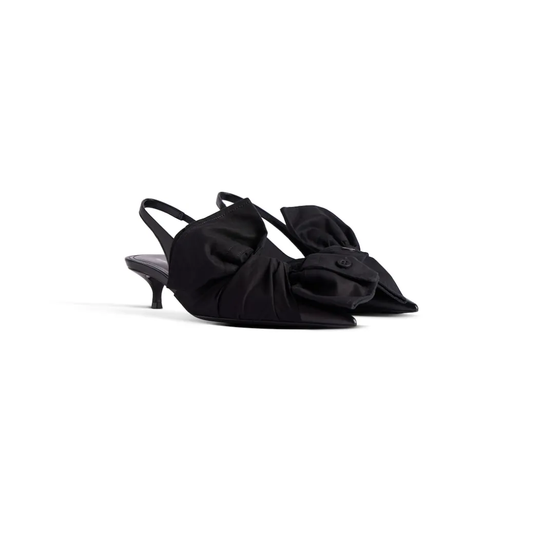 Women's Knife Chemise 40mm Slingback in Black