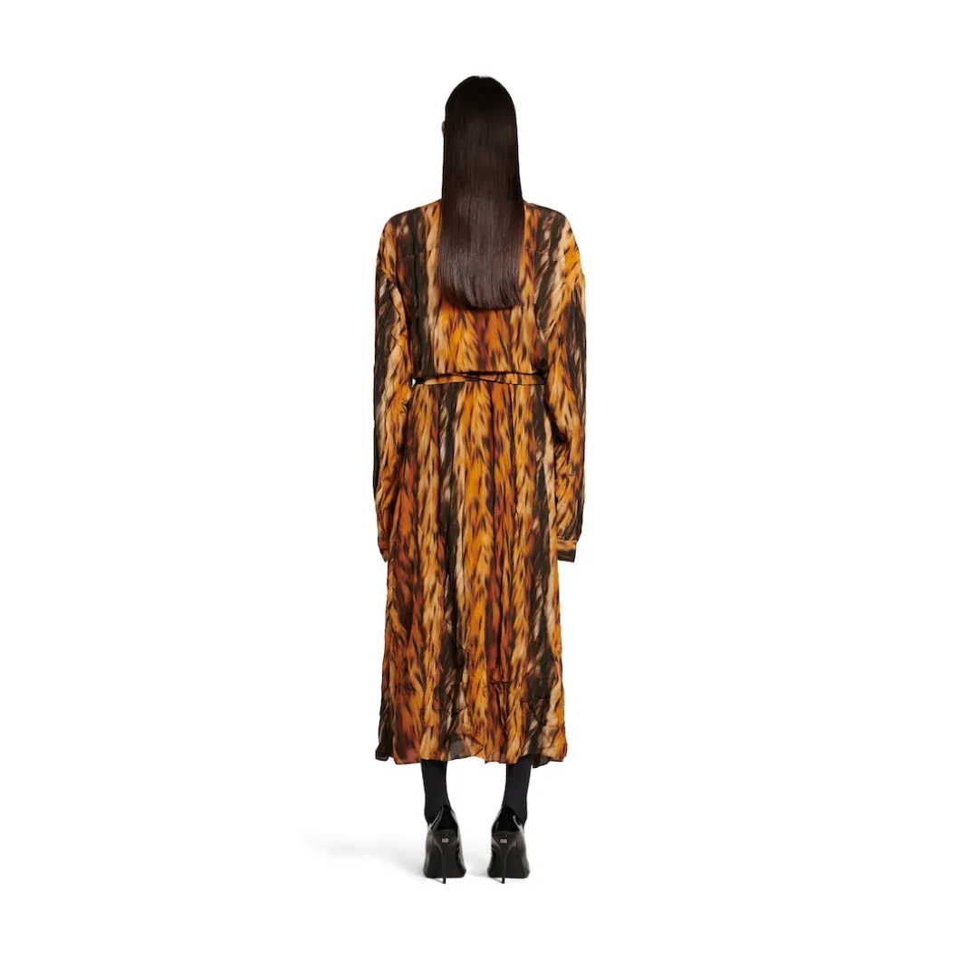 Women's Knotted Dress in Brown