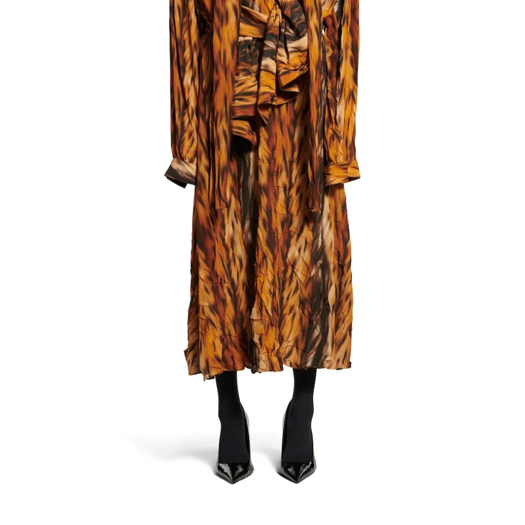 Women's Knotted Dress in Brown