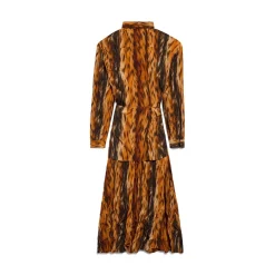 Women's Knotted Dress in Brown